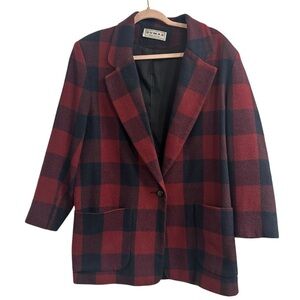 Dumas usa Women’s Plaid Blazer Preppy Academia 80s. Estimated Size 12
